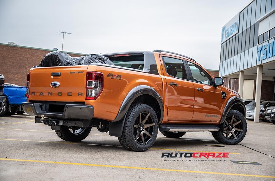 FORD RANGER AVALANCHE MACHINED FACE MATTE BLACK DARK TINT